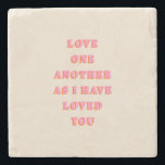 Dessous-de-verre En Pierre Amour Un Autre Jean 13 34 Bible Verse Écriture<br><div class="desc">Citation du texte de la Bible : Je Vous Aime Les Uns Les Autres Comme Je Vous Ai Aimés : Jean 13:34 - Citation Écriture.</div>