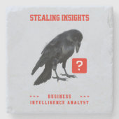 Dessous-de-verre En Pierre Analyste en intelligence d'affaires Crow (Devant)