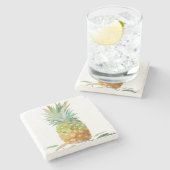 Dessous-de-verre En Pierre Ananas exotique tropical (Côté)
