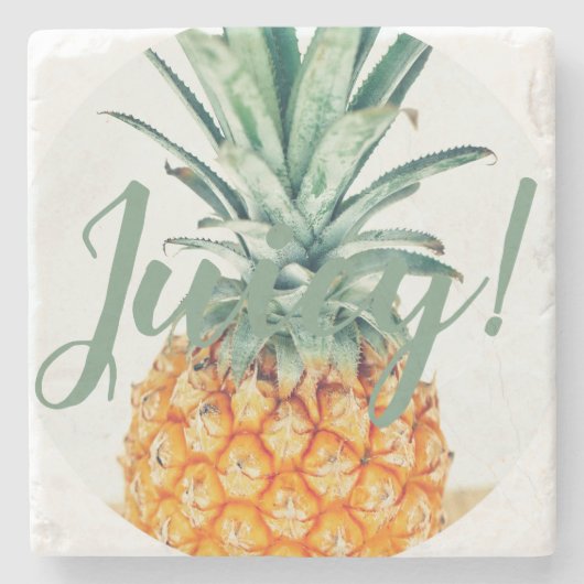 Dessous-de-verre En Pierre Ananas Pâle, Juché Et Élégant (Devant)