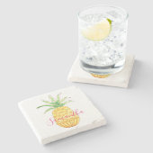 Dessous-de-verre En Pierre Ananas personnalisé (Côté)
