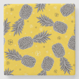 Dessous-de-verre En Pierre Ananas Sur Gold 2