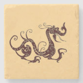 Dessous-de-verre En Pierre Ancien dragon mystique brun (Devant)