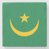 Dessous-de-verre En Pierre Ancien drapeau mauritanien (Devant)