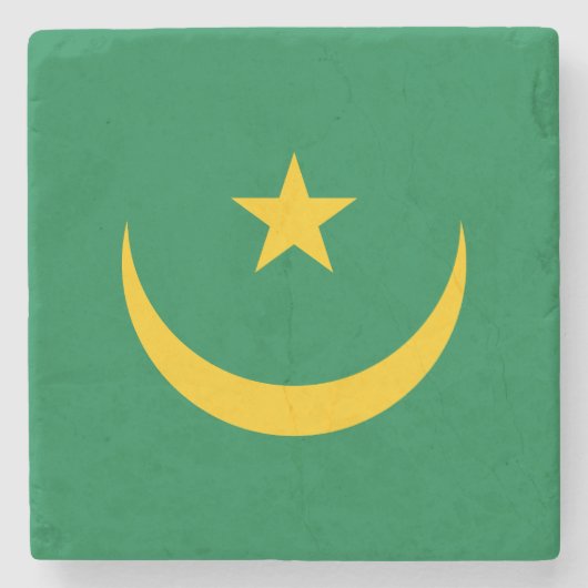 Dessous-de-verre En Pierre Ancien drapeau mauritanien (Devant)