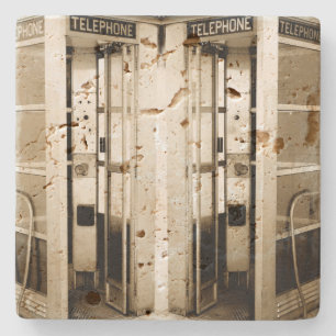 Dessous-de-verre En Pierre Ancien poste téléphonique