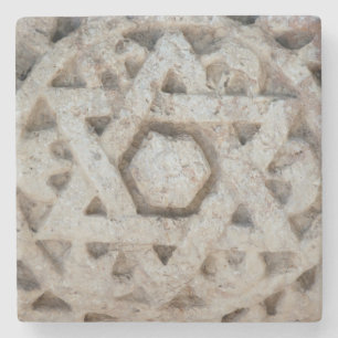 Dessous-de-verre En Pierre Ancienne gravure de l'étoile de David, Israël