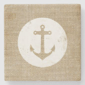 Dessous-de-verre En Pierre Ancrage vintage rustique (Devant)