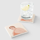 Dessous-de-verre En Pierre Andre the Giant (Côté)