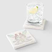 Dessous-de-verre En Pierre Angel Collection (Côté)