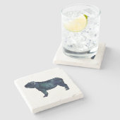 Dessous-de-verre En Pierre Anglais Chien de race Chien de taureau Aquarelle S (Côté)