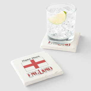 Dessous-de-verre En Pierre Angleterre et Drapeau Anglais Personnalisés