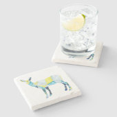 Dessous-de-verre En Pierre Animal de cerfs géométrique (Côté)