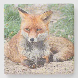 Dessous-de-verre En Pierre AnimalPaint_Fox_20171201_by_JAMColors