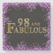 Dessous-de-verre En Pierre Anniversaire 98 ans (Devant)