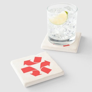 Dessous-de-verre En Pierre Annuler le recyclage du symbole