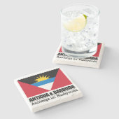 Dessous-de-verre En Pierre Antigua-et-Barbuda (Côté)