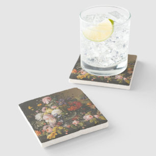 Dessous-de-verre En Pierre Antique classique Floral Demeure Vie Belle Peintur