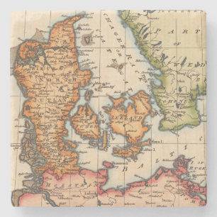 Dessous-de-verre En Pierre Antique vieille carte inspirée (10)