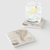 Dessous-de-verre En Pierre Antique vieille carte inspirée (8) (Côté)