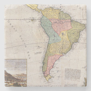 Dessous-de-verre En Pierre Antique vieille carte inspirée (8)