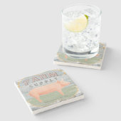 Dessous-de-verre En Pierre Approvisionnement de ferme (Côté)