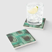 Dessous-de-verre En Pierre Aquamarine Windows I (Côté)