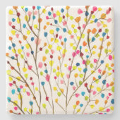 Dessous-de-verre En Pierre Aquarelle arc-en-ciel (Devant)