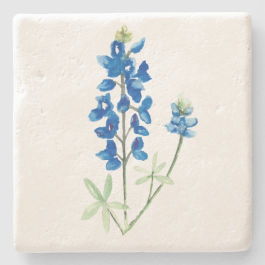 Dessous-de-verre En Pierre Aquarelle Bluebonnet 6 (Devant)
