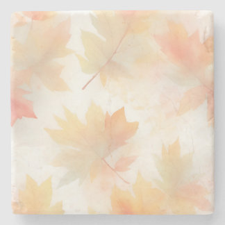 Dessous-de-verre En Pierre Aquarelle d'automne pastel feuille arrière - plan