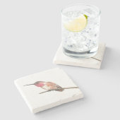 Dessous-de-verre En Pierre Aquarelle de colibri (Côté)