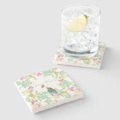 Dessous-de-verre En Pierre Aquarelle des fleurs de printemps (Côté)
