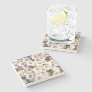 Dessous-de-verre En Pierre Aquarelle du Fleur sauvage de marguerite