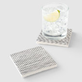 Dessous-de-verre En Pierre Aquarelle moderne noir et blanc   (Côté)