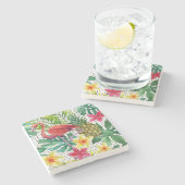 Dessous-de-verre En Pierre Aquarelle tropicale (Côté)