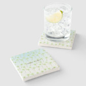 Dessous-de-verre En Pierre Aquarelle tropicale des palmiers (Côté)