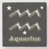 Dessous-de-verre En Pierre Aquarius (Devant)