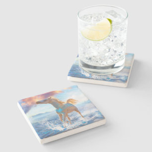 Dessous-de-verre En Pierre Arabian Horses "HORSES OF STELLAR ISLAND"