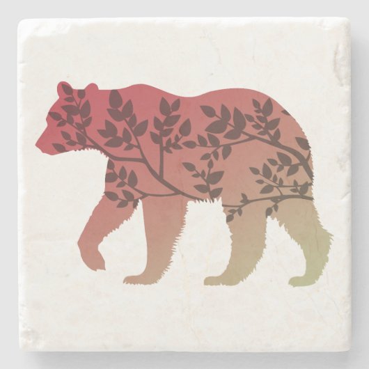 Dessous-de-verre En Pierre Arbre à ours (Devant)