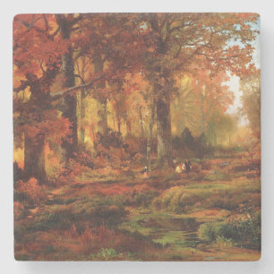 Dessous-de-verre En Pierre Arbres automnaux à Cresheim Glen (Philadelphie)