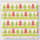 Dessous-de-verre En Pierre Arbres de Noël conçus (Devant)