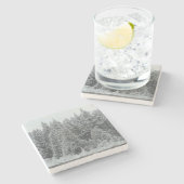 Dessous-de-verre En Pierre Arbres d'hiver (Côté)