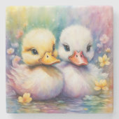 Dessous-de-verre En Pierre Arc-en-ciel Canard 2 (Devant)