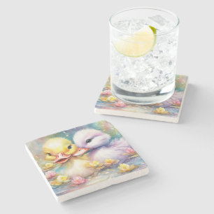 Dessous-de-verre En Pierre Arc-en-ciel Canard 4