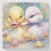 Dessous-de-verre En Pierre Arc-en-ciel Canard 4 (Devant)