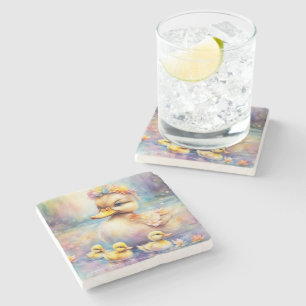 Dessous-de-verre En Pierre Arc-en-ciel Canard 5