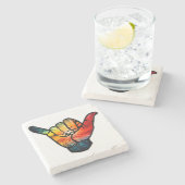 Dessous-de-verre En Pierre Arc-en-ciel de Shaka (Côté)