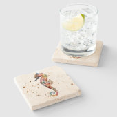 Dessous-de-verre En Pierre Arc-en-ciel d'hippocampe (Côté)