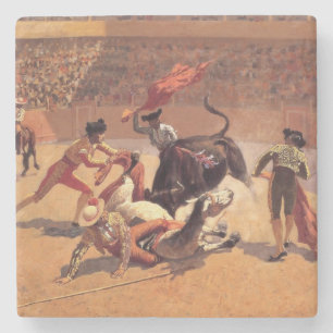 Dessous-de-verre En Pierre Arena de corrida mexicaine (par Frederic Remington