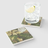 Dessous-de-verre En Pierre Argent et or Noël Arbre II (Côté)